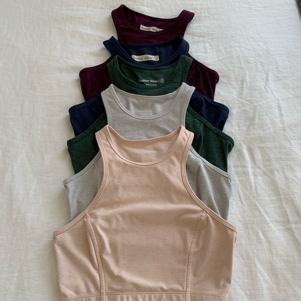 Outdoor Voices Athena XS Crop Tops, Set of 5